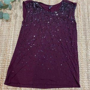Sequin Maroon Shirt